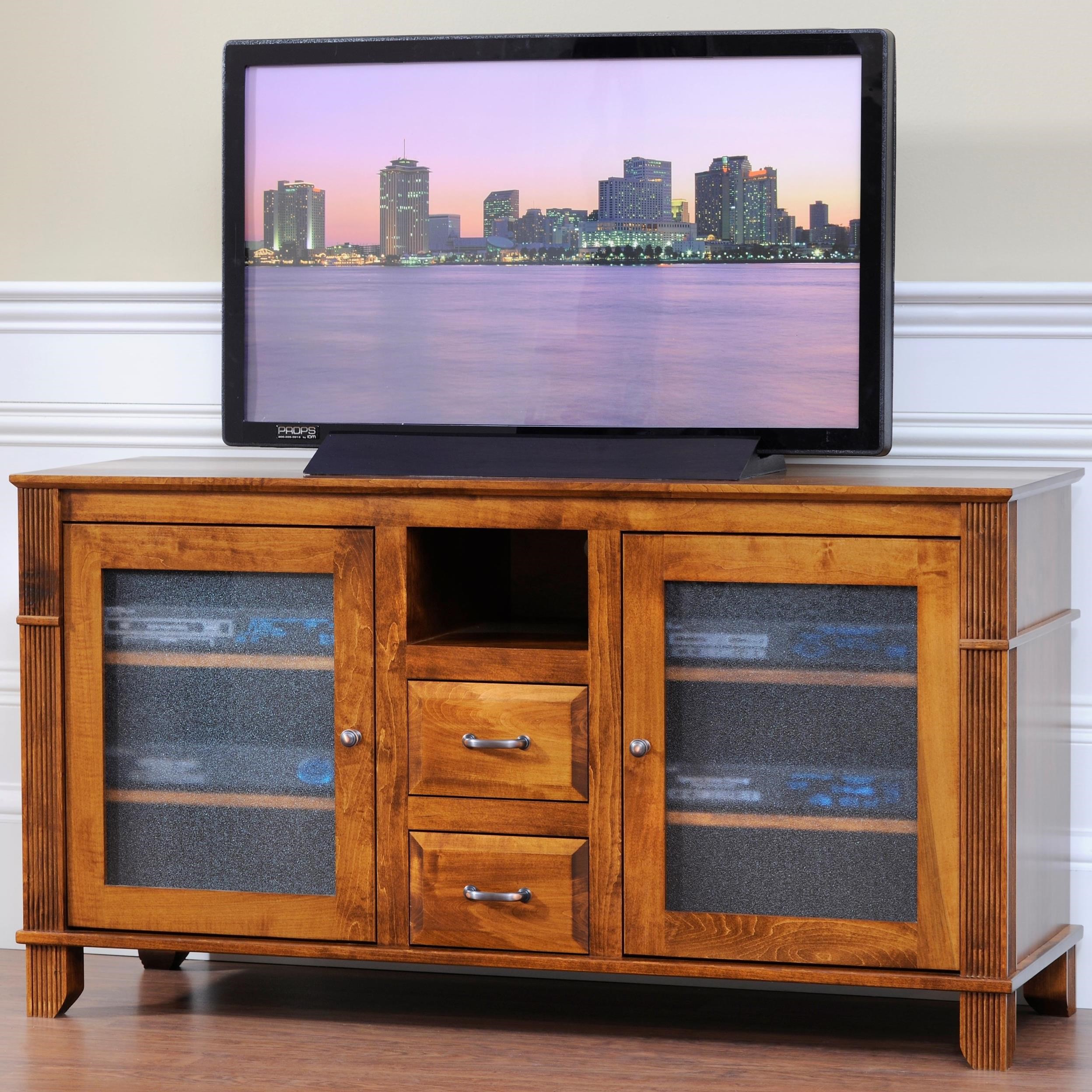 Y & T Woodcraft Arlington 55" TV Stand with Frosted Glass Doors